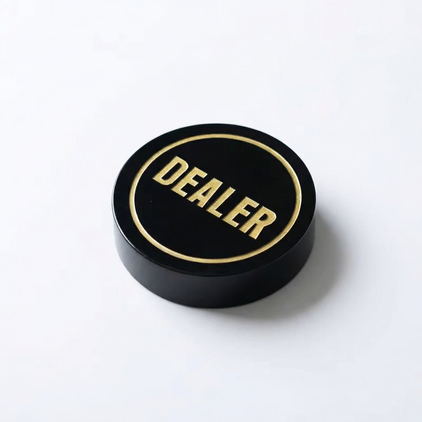 Black Acrylic Dealer Button