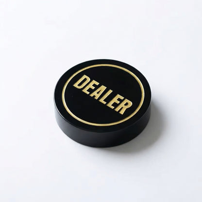 Black Acrylic Dealer Button